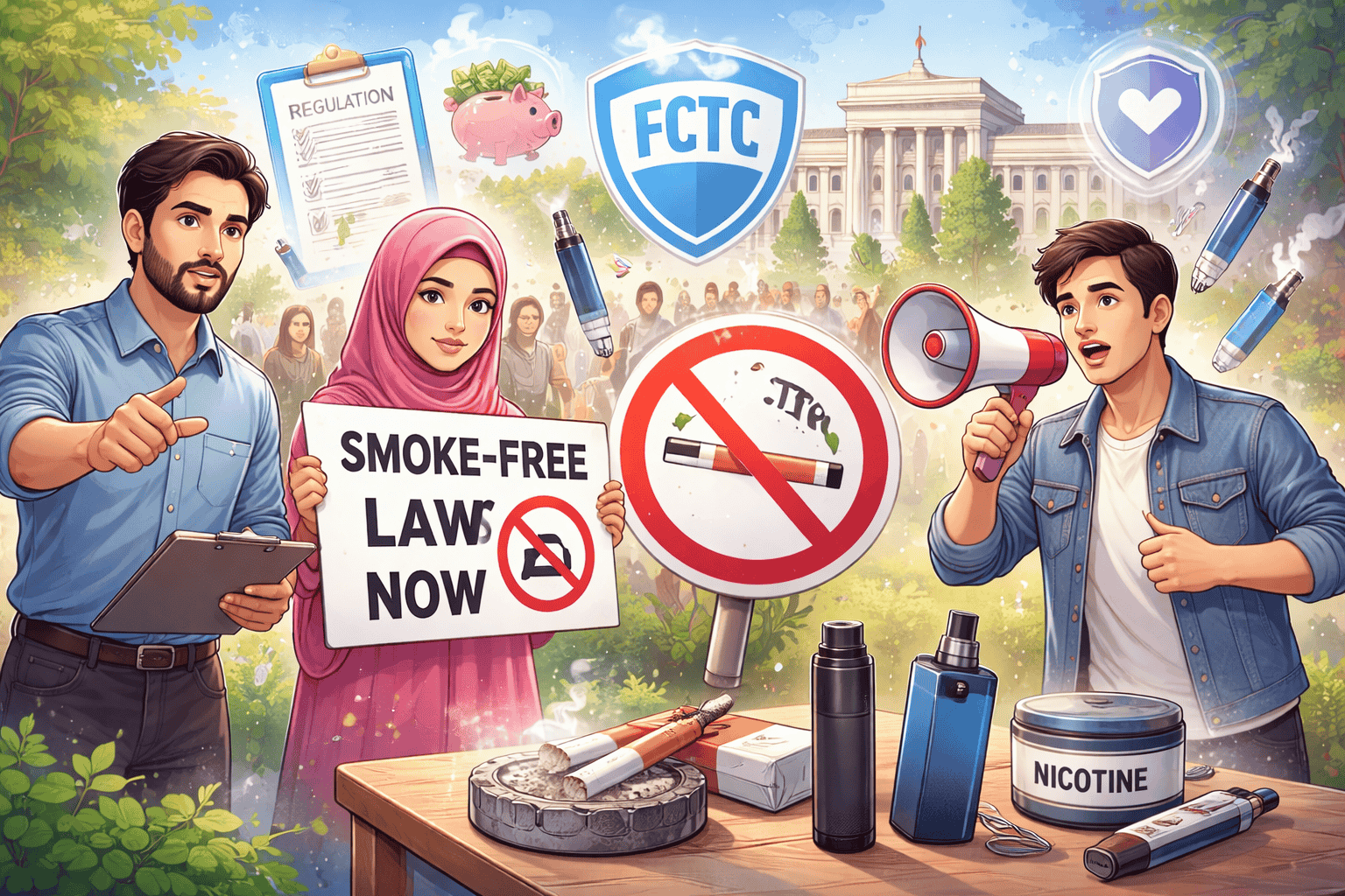 دھواں سے پاک قوانین اور نکوٹین مصنوعات کے مؤثر ضابطے کے لیے فوری اقدامات کا مطالبہ