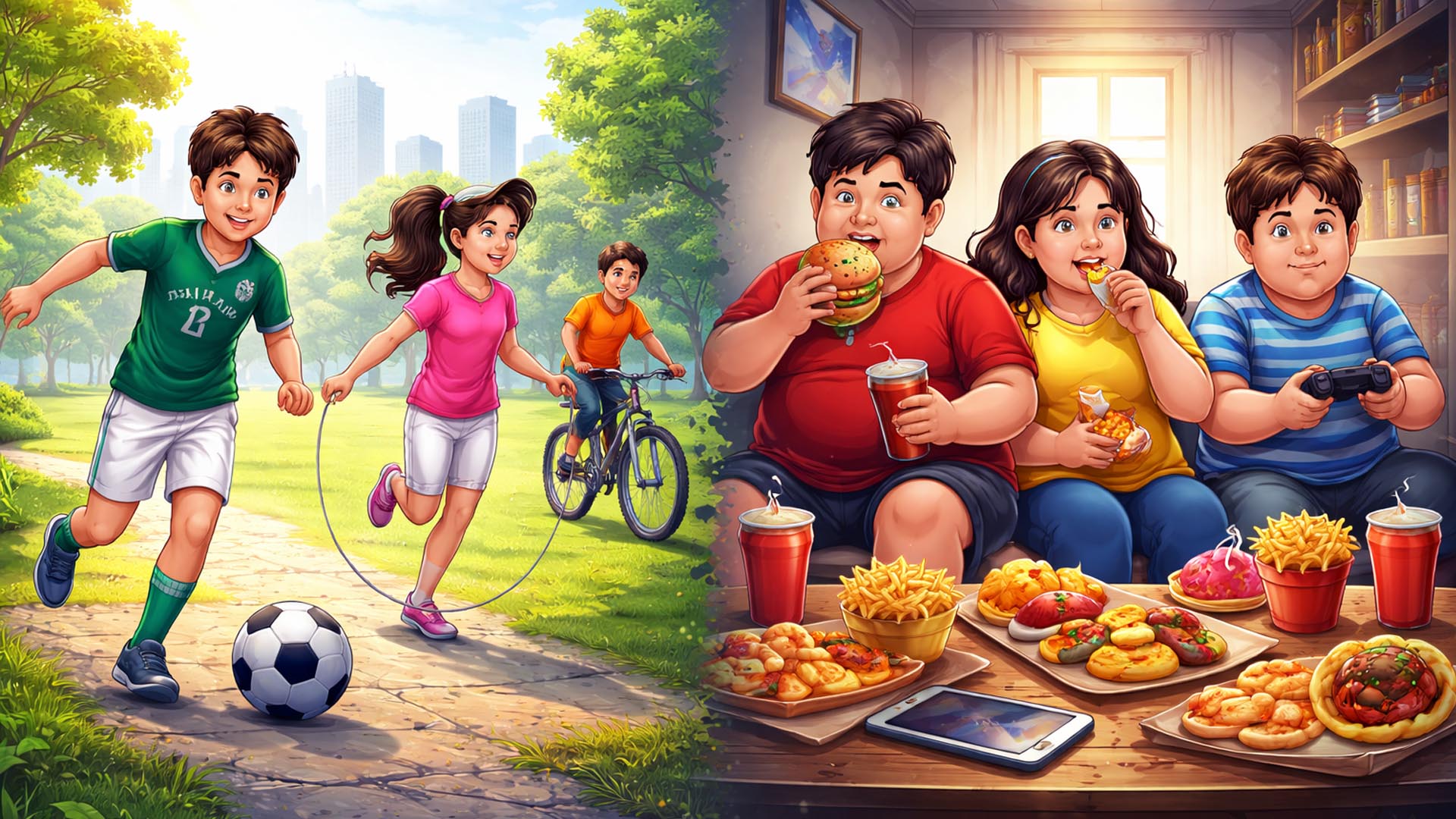 صحت مند بچپن یا بیمار کل؟